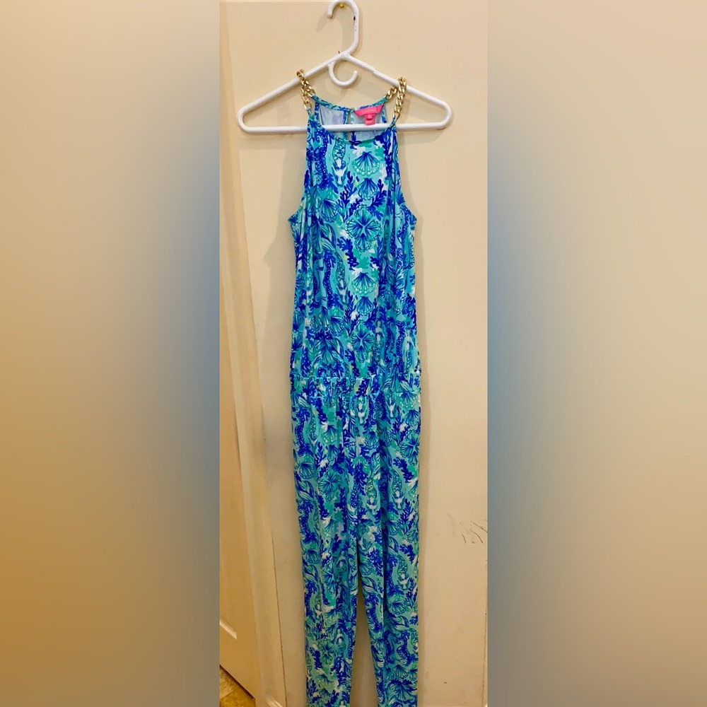 Lilly Pulitzer Jumpsuit With Gold Hardware Accents